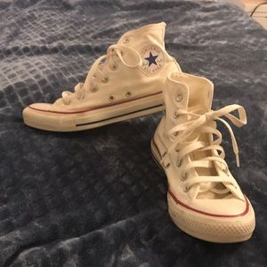 White converse high tops